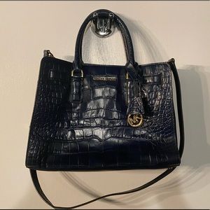 Michael Kors Blue Embossed Leather handbag